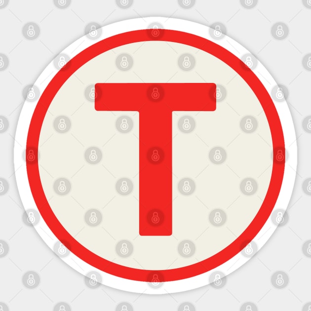 letter t red Sticker by persa